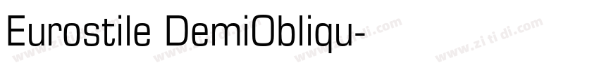 Eurostile DemiObliqu字体转换